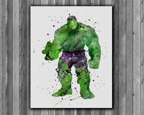 Hulk Poster The Incredible Hulk Watercolor By Digitalaquamarine