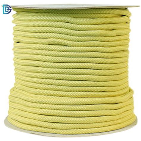 China Factory Customized Wire Kevlar Braided Fibre Flat Aramid Rope For