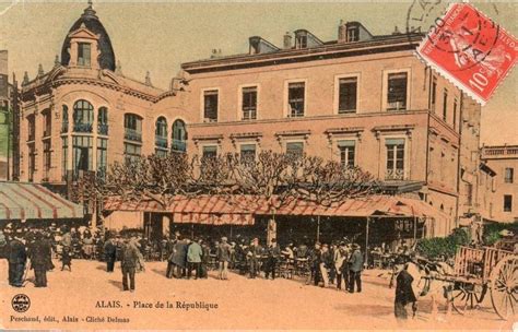 Alès 30 ales alais grosse animation place de la republique Carte