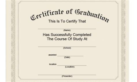 40 Graduation Certificate Templates And Diplomas Printable Inside