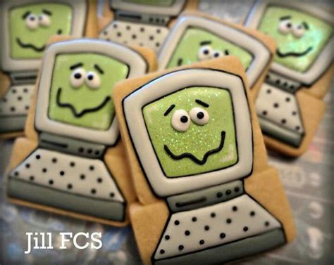 Computer Themed Cookies : Computer cake computer theme cookie frosting ...