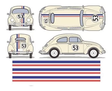 Kit Faixas Adesivos Fusca Herbie E New Beatle Parcelamento Sem Juros