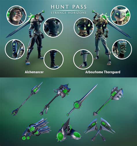 Strange Horizons Hunt Pass Weapons And Armor Sets September