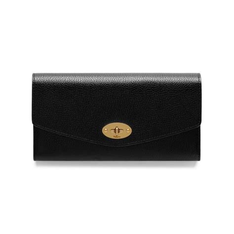 Darley Wallet Black Small Classic Grain Women Mulberry