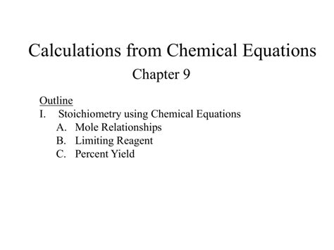 Stoichiometry