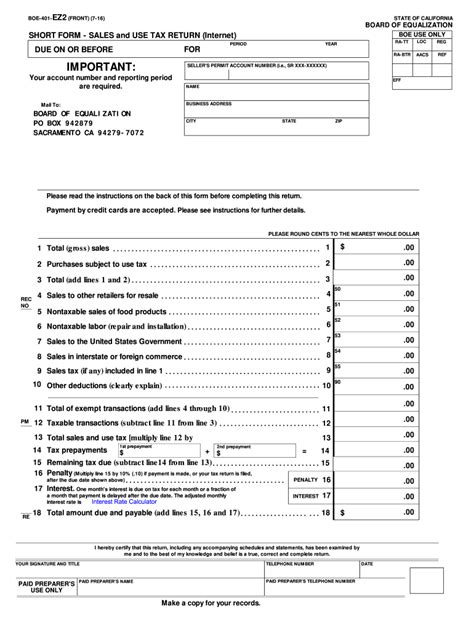 Sales And Use Tax Form Sandy Cornelia