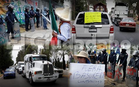 Bloquean La Recta A Cholula Para Exigir El Cierre Del Basurero