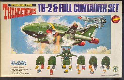 イマイ AUTHENTIC PLASTIC MODEL KIT THUNDERBIRDS TB 2 FULL CONTAINER SET