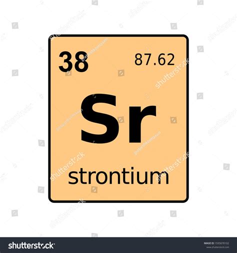 Strontium Chemical Element Periodic Table Sign Vector De Stock Libre De Regalías 1595878102