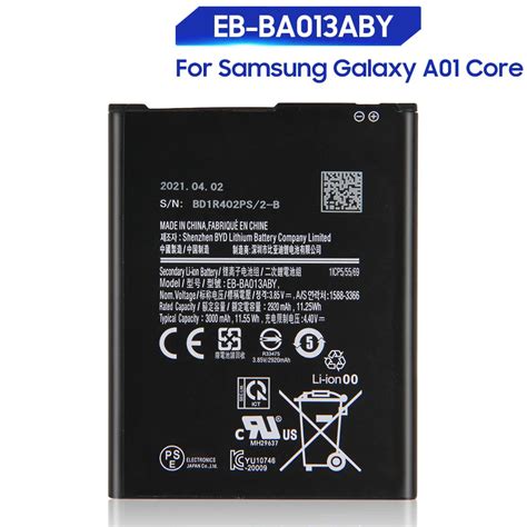 Batería de repuesto Original para Samsung Galaxy A01 Core EB BA013ABY