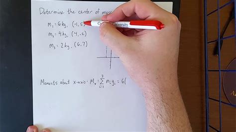 Discrete Example Of Center Of Mass Youtube