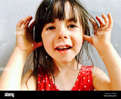 Happy 5 Year Old Girl Stock Photo Alamy