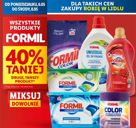 Płyn do prania Formil 1 5l za 9 59zł przy zakupie 2 sztuk promocja na