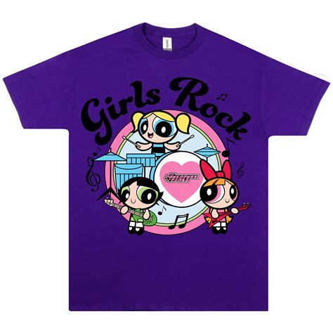 Powerpuff Girls Girls Rock Buttercup Blossoms Bubbles Mens And Womens