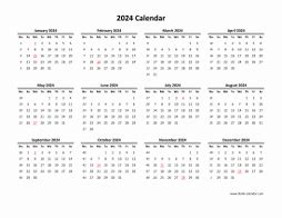 Blank Calendar 2024