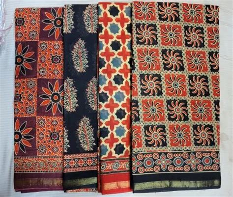 Ajrak Cotton Saree, With Blouse, 6.3 m at Rs 550 in Kolkata | ID ...