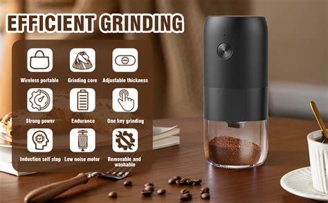 Amazon De Liuwid Elektrische Kaffeem Hle Mit Keramikmahlwerk Tragbar