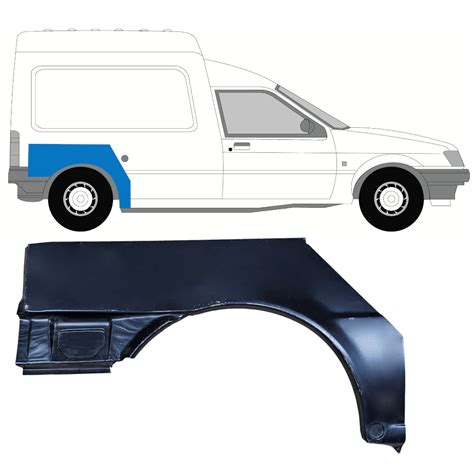 Ford Courier Hinten Radlauf Reparaturblech Rechts