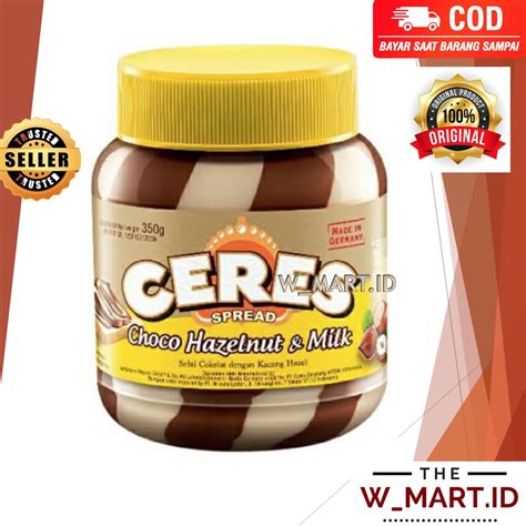 Jual CERES SPREAD HAZELNUT CHOCO HAZELNUT MILK KUNING 350 GR Shopee