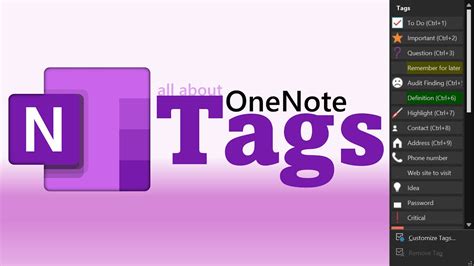 How To Use Onenote Tags Best Practices Youtube