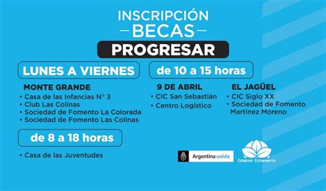 Contin A La Inscripci N A Las Becas Progresar Esteban Echeverr A