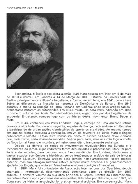 Biografia De Karl Marx[1] Karl Marx Marxismo