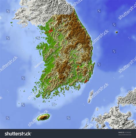 Korea Relief Map