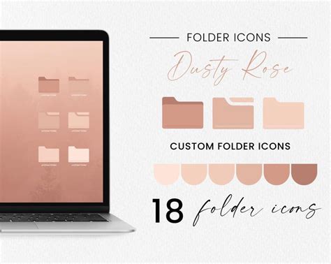 Folder Icons For Mac Desktop Folder Icons Macbook Folder Etsy Canada