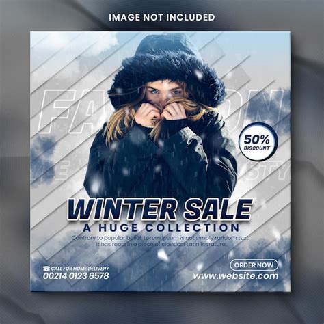 Premium Psd Winter Fashion Sale Social Media Banner Post Design