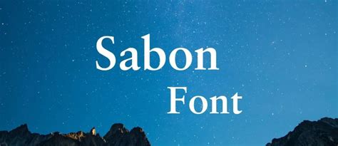 Sabon Font Free Download