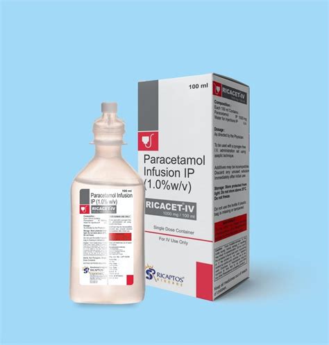 Paracetamol Infusion Ip 1000 Mg 100 Ml In Ffs Bottle At Rs 300 Bottle