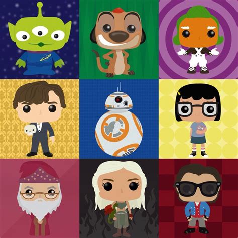 Funko Pop Vectors Disenos De Unas Dibujos Cojines