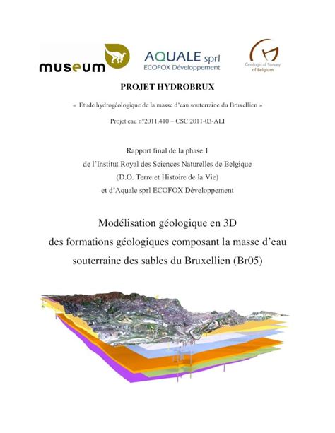 PDF Modélisation géologique en 3D des formations document