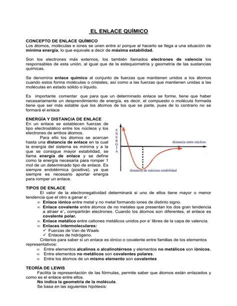 Apuntes Enlace Quimico 2º