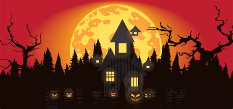 Scary Haunted House In The Woods Halloween Background With Moonlight, Horror, Evil, Background ...