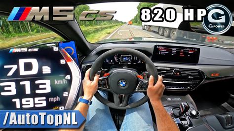 820HP BMW M5 CS G Power INSANE On AUTOBAHN By AutoTopNL YouTube