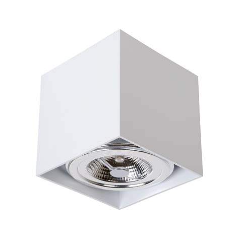 Downlight Lux Cuadrado AR111 Machado Blanco Unilux