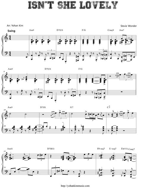 Isnt She Lovely Chords Guitar | Go Guitar Sheet Music