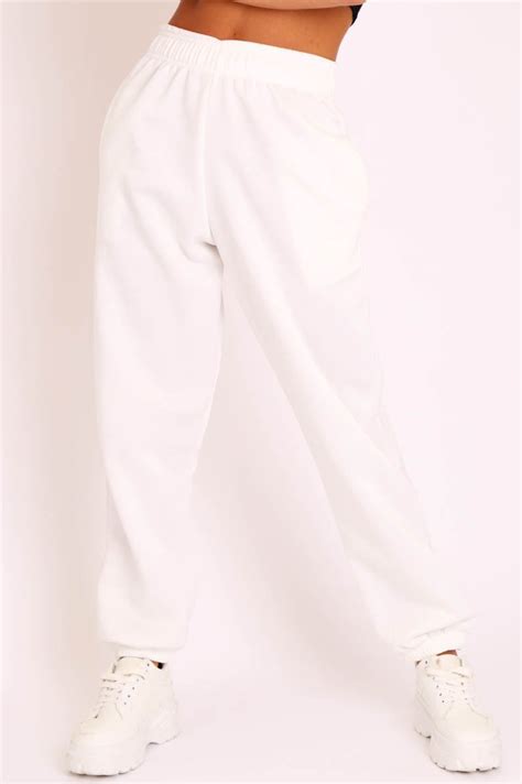 White Oversized Joggers Erica Rebellious Fashion