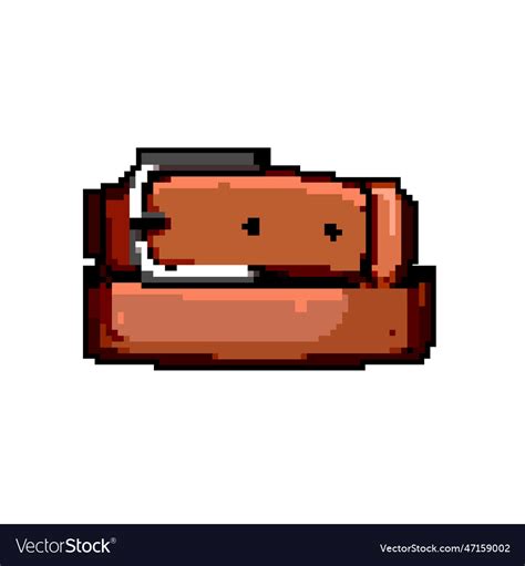 Buckle Leather Belt Game Pixel Art Royalty Free Vector Image