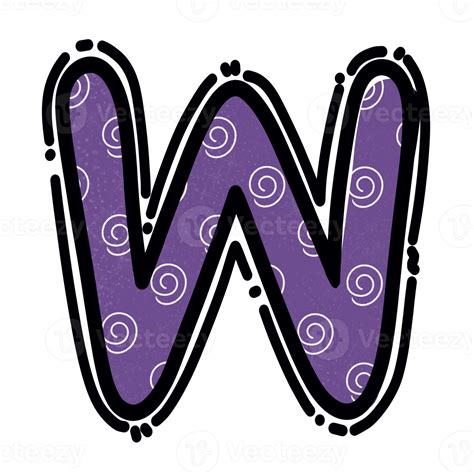 W Alphabet Letter Png Purple Color Cute Design 16716839 PNG