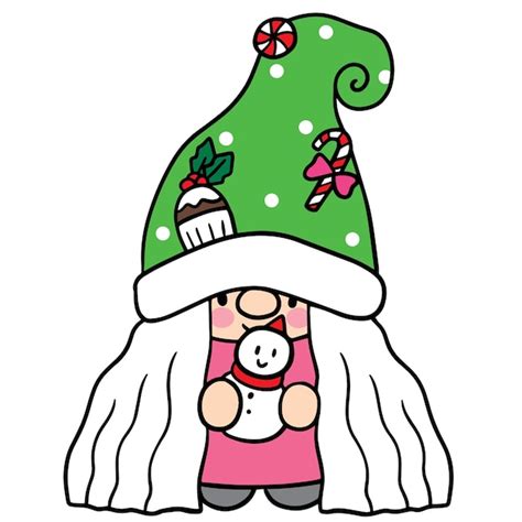 Premium Vector Gnome Christmas Cartoon Cute Character Vector