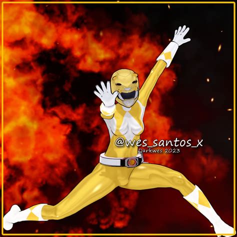 Yellow Mighty Morphin Power Ranger by darkwes on DeviantArt