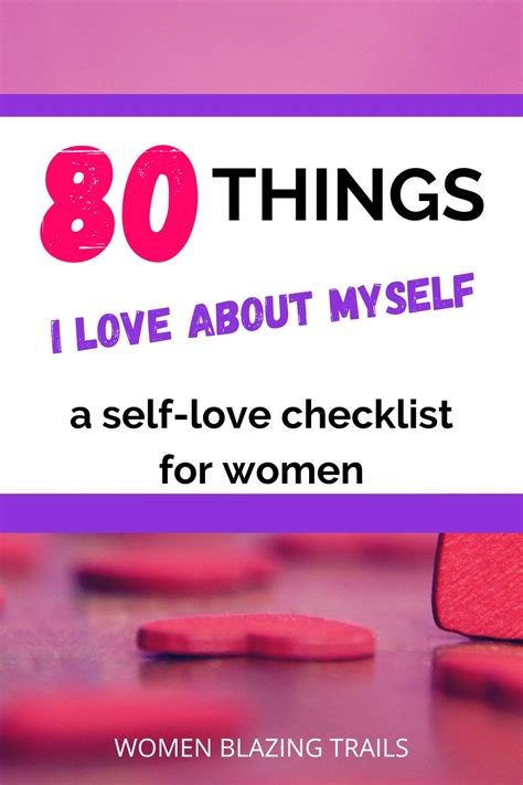 80 Things I Love About Myself: Self Love List For Women Over 50