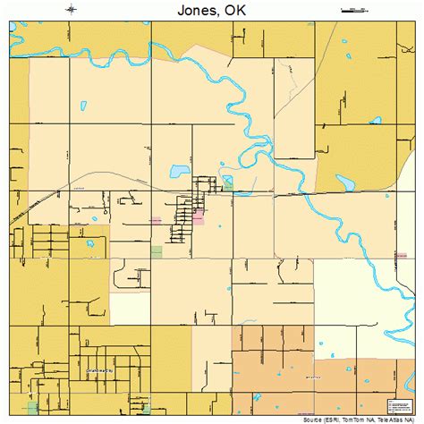 Jones Oklahoma Street Map 4038350