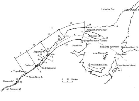 Schematic Map Of Saint Lawrence River Ma Main Ma Components 1 River