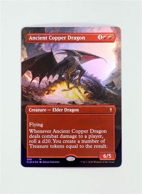 Ancient Copper Dragon Borderless Foil From Commander Legends Battle