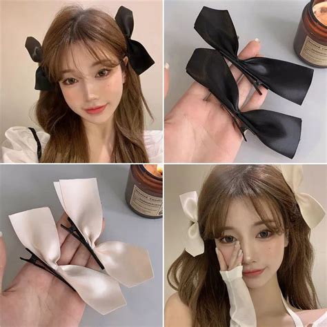 Jual Jepit Jisoo Ribbon Pcs Set Cute Bowknot Hairpin Korean Style