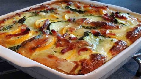 Gratin De Courgettes Au Comté Et Aux Lardons Succulent Et Invitant