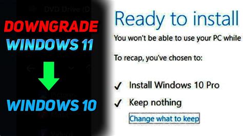 How To Downgrade Windows 11 To 10 Tutorial YouTube